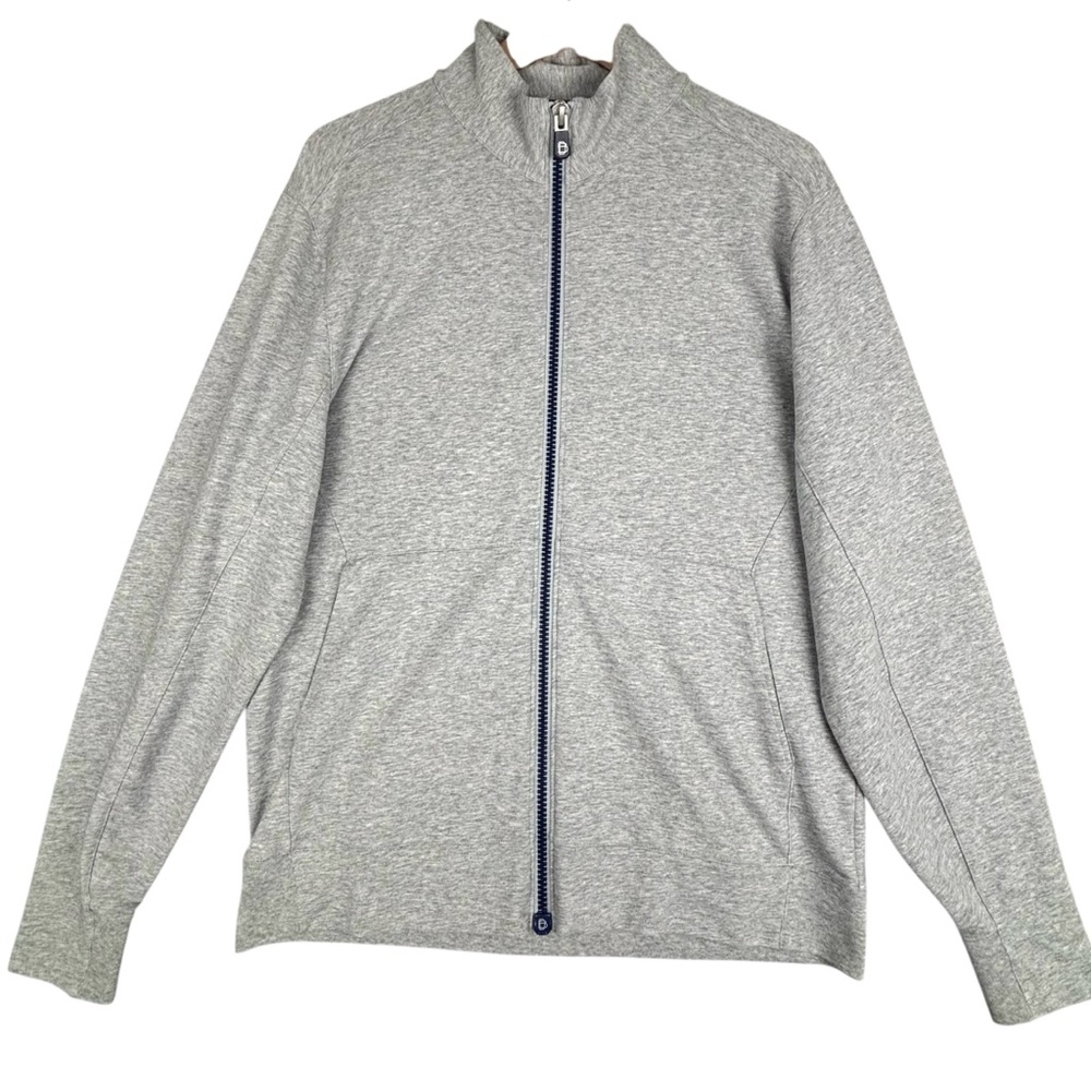 B. Draddy Jacket Mens Large Gray Full Zip Golf Performance Stretch